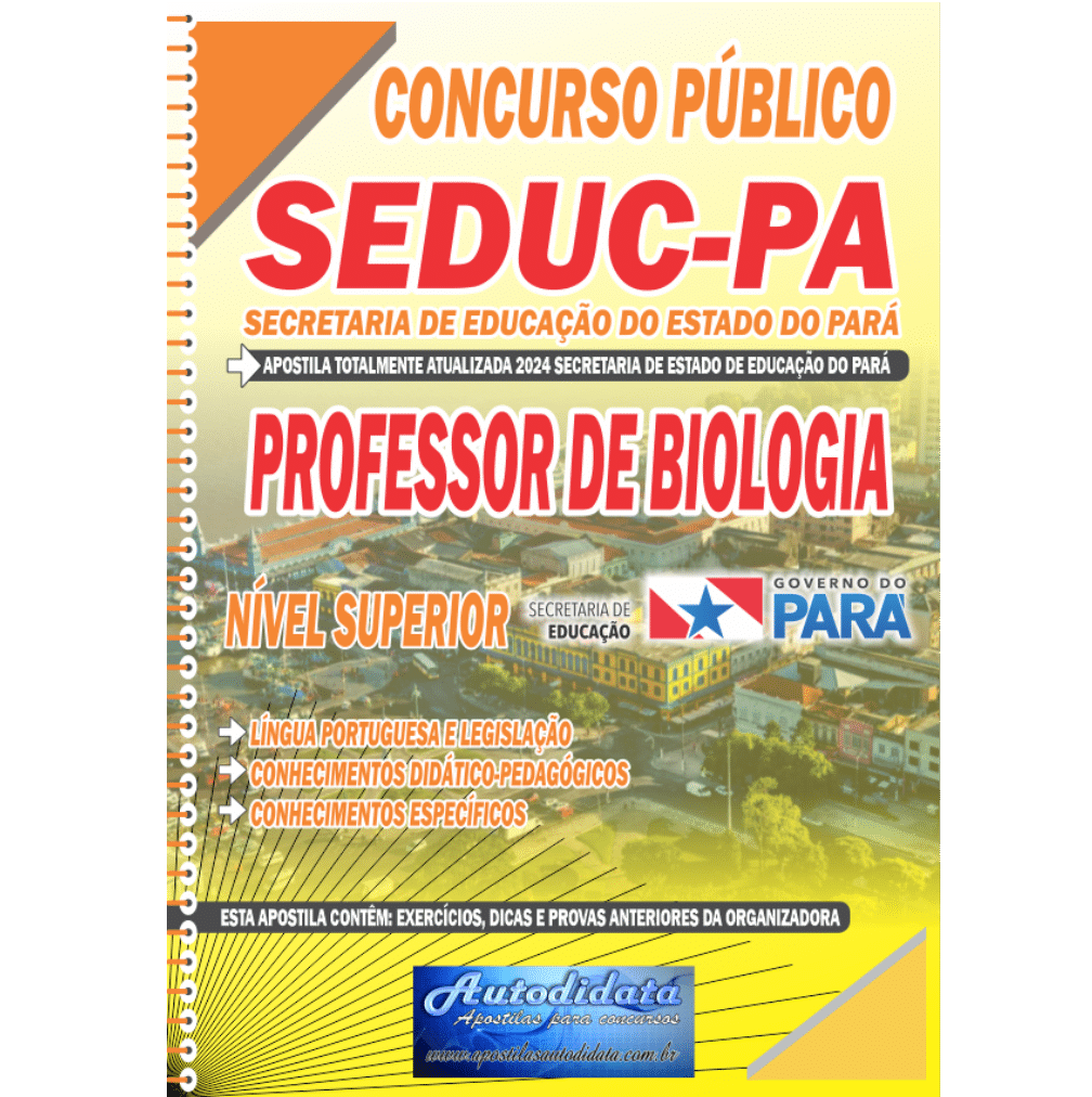 Capa de Apostila concurso SEDUC – PA 2026 Professor de Biologia