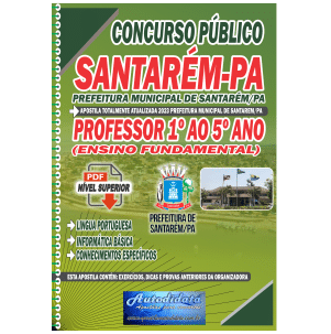 Capa de Apostila concurso de Santarém-PA 2023 – Fundamental 1º ao 5º