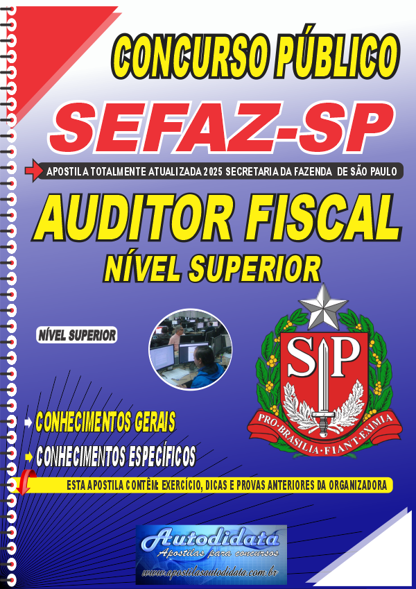 Capa de Apostila Concurso Sefaz SP Auditor Fiscal Receita Estadual - Gestão Tributária